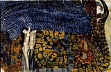 Gustav Klimt Canvas Paintings - Entirety of Beethoven Frieze left6